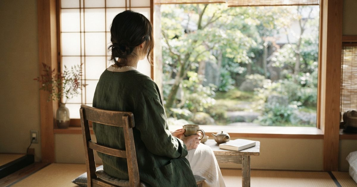 窓辺で静かに過ごし体を休める日常の様子